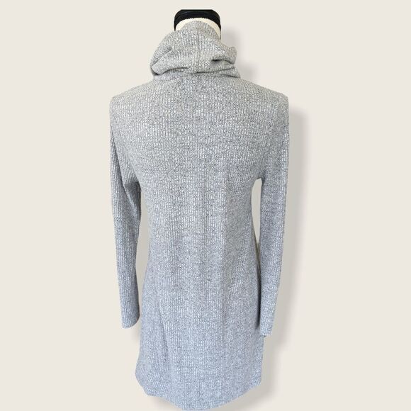 Neely Turtleneck Ribbed Sweater Dress Heather Gray Size Small - Picture 3 of 12